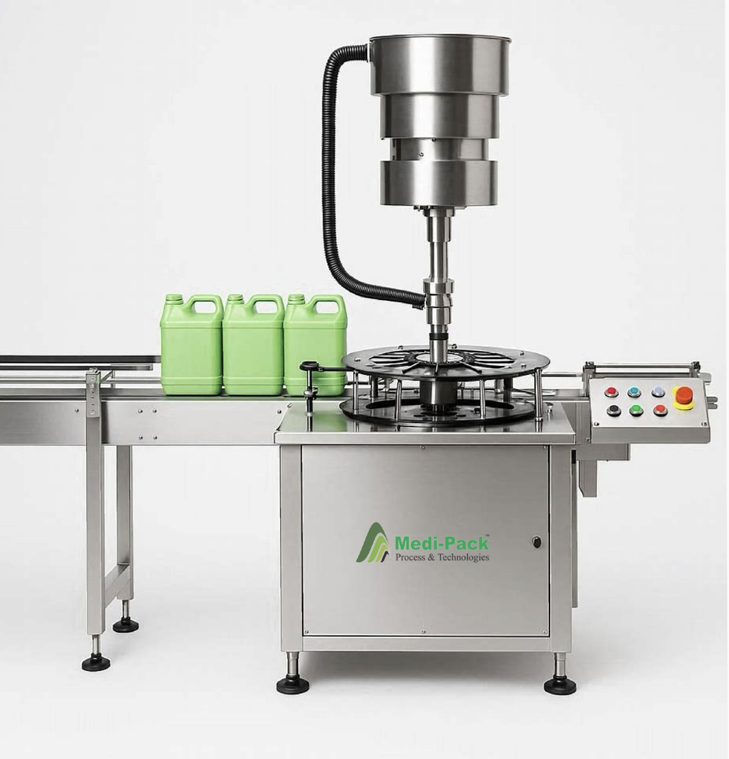 Automatic Single Head Screw Cap Sealing Machine - Medi-Pack Process ...